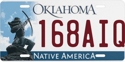OK license plate 168AIQ