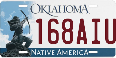 OK license plate 168AIU