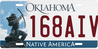 OK license plate 168AIV