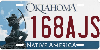 OK license plate 168AJS