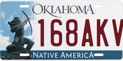 OK license plate 168AKV