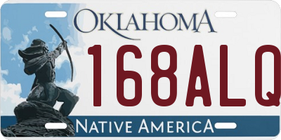 OK license plate 168ALQ