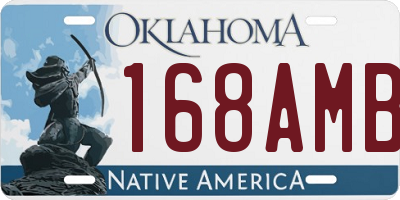 OK license plate 168AMB