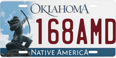 OK license plate 168AMD