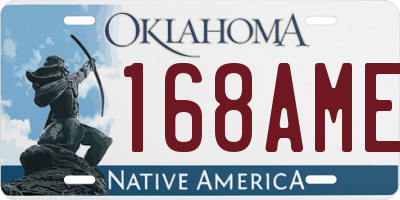 OK license plate 168AME