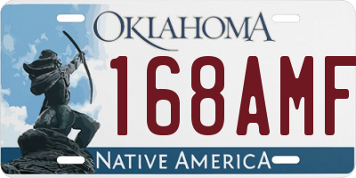 OK license plate 168AMF