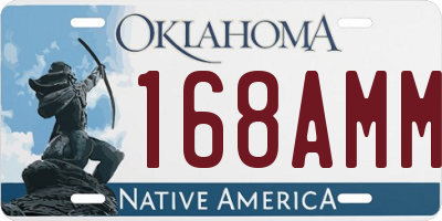 OK license plate 168AMM