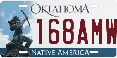 OK license plate 168AMW
