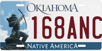 OK license plate 168ANC
