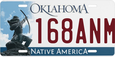 OK license plate 168ANM