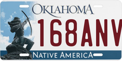 OK license plate 168ANV
