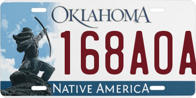 OK license plate 168AOA