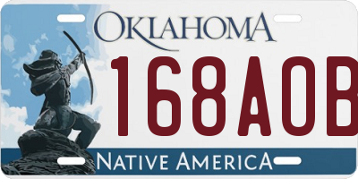 OK license plate 168AOB