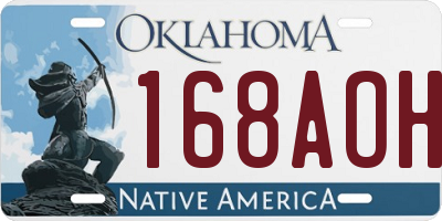 OK license plate 168AOH