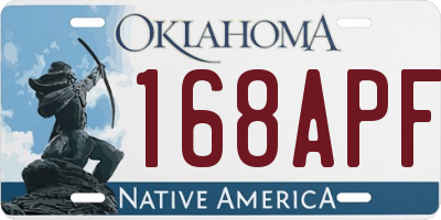 OK license plate 168APF