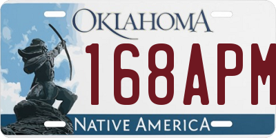 OK license plate 168APM