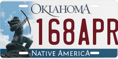 OK license plate 168APR