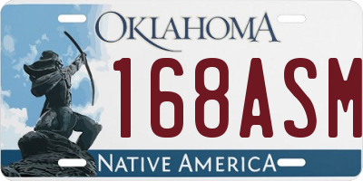 OK license plate 168ASM
