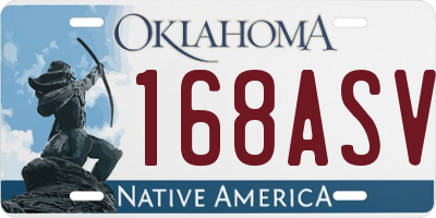 OK license plate 168ASV