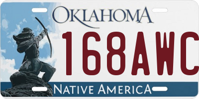 OK license plate 168AWC