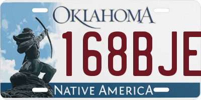 OK license plate 168BJE