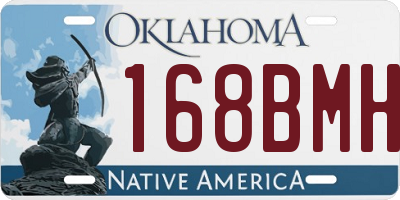 OK license plate 168BMH