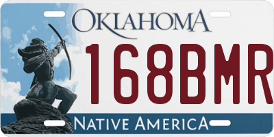 OK license plate 168BMR