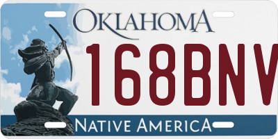 OK license plate 168BNV