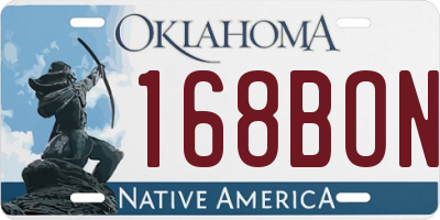 OK license plate 168BON