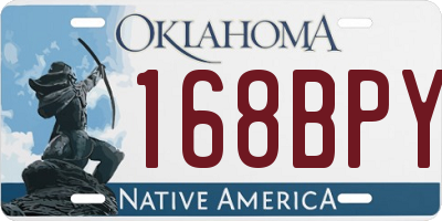 OK license plate 168BPY