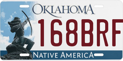 OK license plate 168BRF