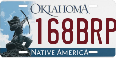 OK license plate 168BRP