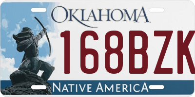 OK license plate 168BZK