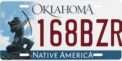 OK license plate 168BZR