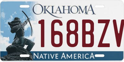 OK license plate 168BZV