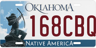 OK license plate 168CBQ