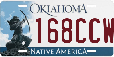 OK license plate 168CCW