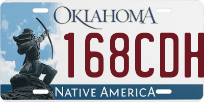 OK license plate 168CDH