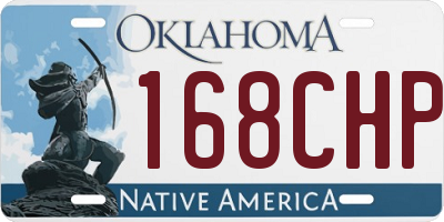 OK license plate 168CHP