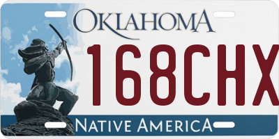 OK license plate 168CHX
