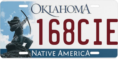 OK license plate 168CIE