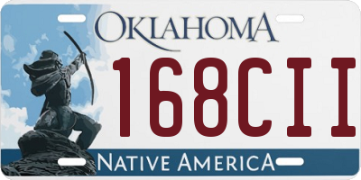 OK license plate 168CII