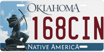 OK license plate 168CIN