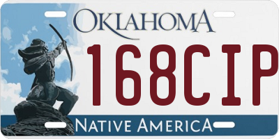 OK license plate 168CIP