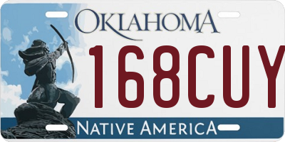 OK license plate 168CUY
