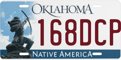 OK license plate 168DCP