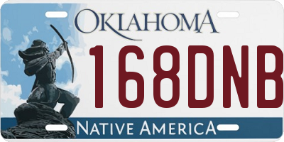OK license plate 168DNB