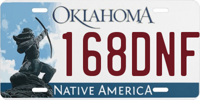 OK license plate 168DNF