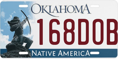 OK license plate 168DOB