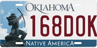 OK license plate 168DOK